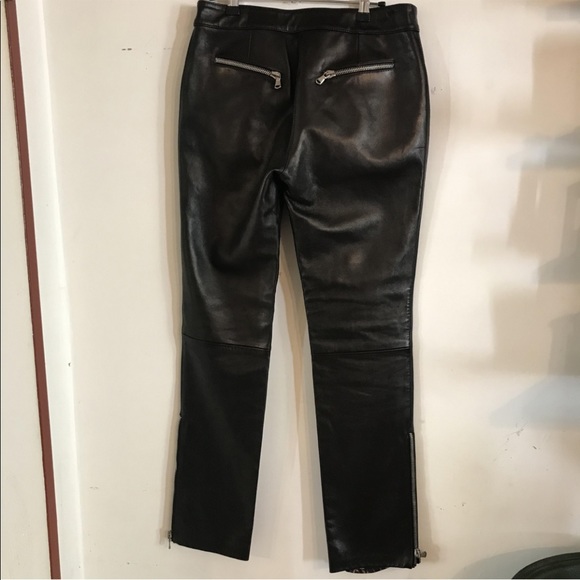 Beautiful buttery soft leather pants. Never worn. In excellent condition . FIRM - Picture 2 of 10